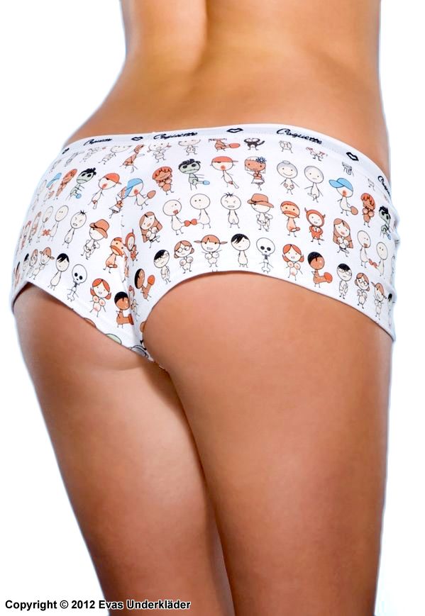 Boy shorts with cartoon characters